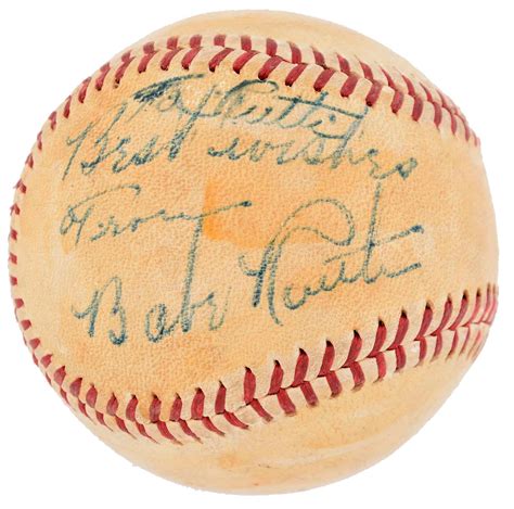 Lot Detail BABE RUTH SINGLED SIGNED BASEBALL PENNED TO RUTH