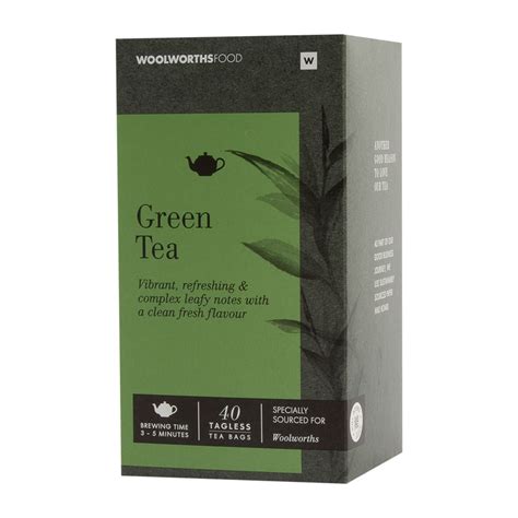Green Tea Tagless Tea Bags 40 pk | Woolworths.co.za