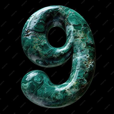 premium photo number    smooth perfect jade