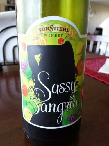 N V Von Stiehl Sassy Sangria Vivino US