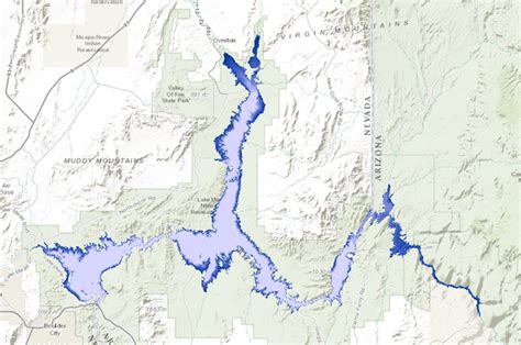 Lake Mead Shoreline Elevation 1220 1100 Data Basin