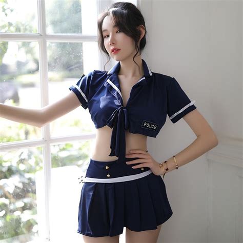 Jual Set Lingerie Sexy Rok Model Cosplay Sexy Police Stelan Cosplay Polisi Wanita Jepang