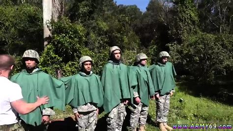 Hung Older Men Group Nude Gay Taking The Recruits On Their First Run