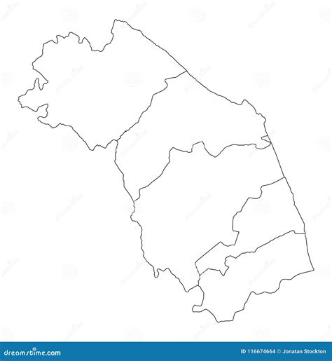 Marche Map, Italy Province, Vector Contour. Royalty-Free Cartoon