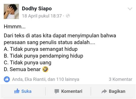 Contoh Kata Status Fb Yg Banyak Di Like Pulp