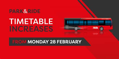 Park And Ride Timetable Increases From Monday 28th February