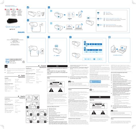 Philips Consumer Lifestyle SBT75 Bluetooth Speaker User Manual