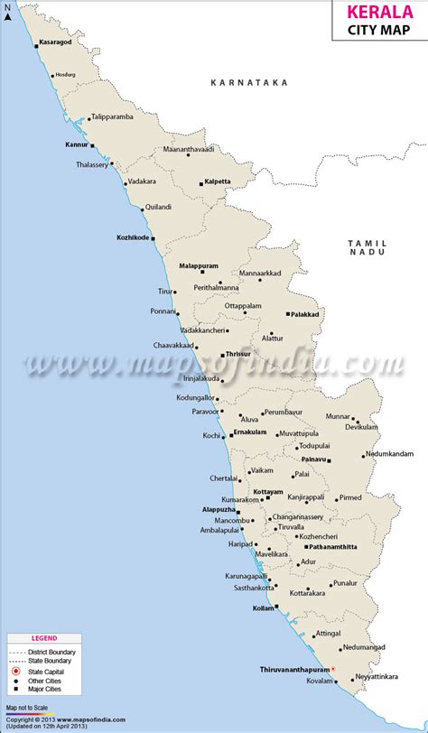 cities  kerala kerala city map