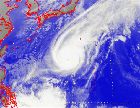 Tropical Cyclones In Track And Satellite Picture Of Super