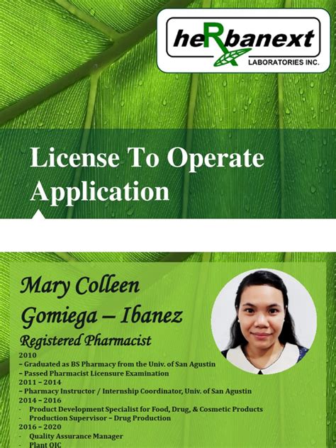 Lto Application Pdf Pharmacist Pharmacy