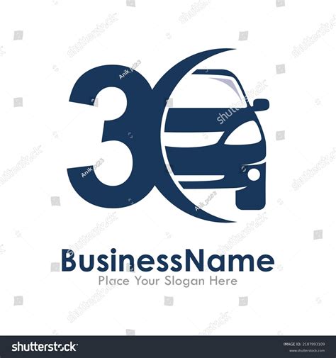 Number 3 Car Vector Logo Design Stock Vector (Royalty Free) 2187993109 ...