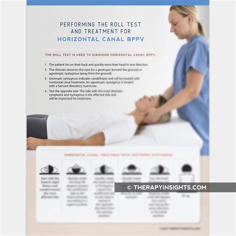 Performing the Roll Test and Treatment for Horizontal Canal BPPV ...