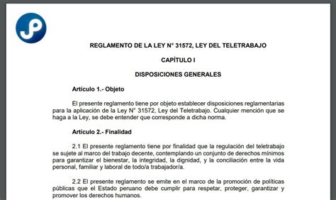 Este Ser A El Reglamento De La Nueva Ley Del Teletrabajo Ley