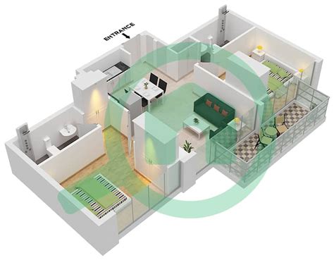 Floor Plans For Type Floor Bedroom Apartments In Azizi Riviera