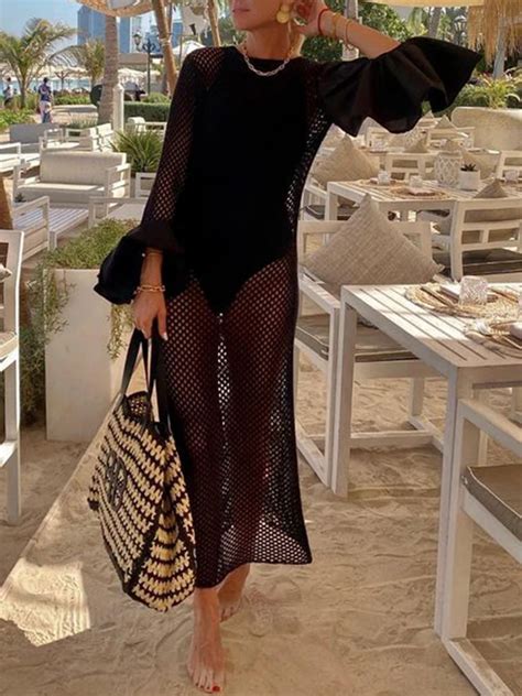 Bikini De Una Pieza Para Mujer Traje De Ba O Y Blusa De Color Liso Sencillo