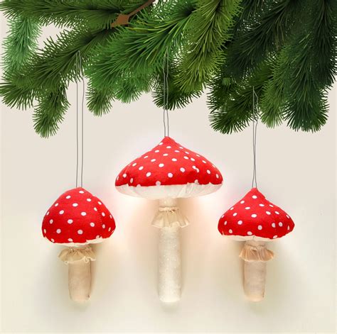 Mushroom Sewing Pattern Christmas Ornament Mushroom Plush