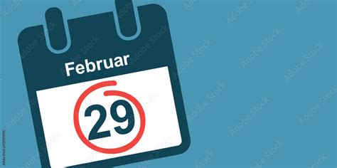 29 february in the leap year calendar vector illustration EPS10 Stock ...