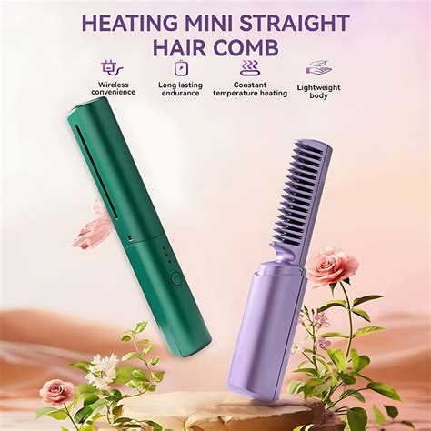 Ready Stockcordless Hair Straightener Brush Hot Air Comb Straightener