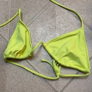 Pink Victoria S Secret Swim Victorias Secret Neon Yellow Bikini Top