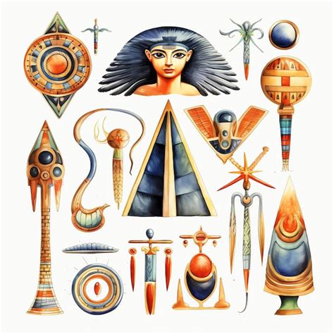 Premium Ai Image Famous Ancient Egyptian Hieroglyphics Illustration