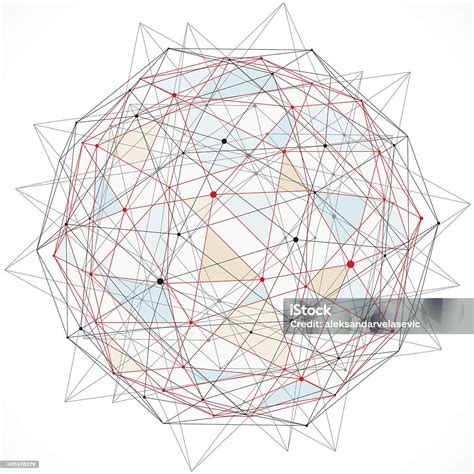 vector illustration  multisided abstract shape stock illustration