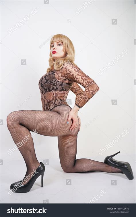 Sexy Curvy Woman Blonde Hair Dressed Stock Photo 1369103672 Shutterstock