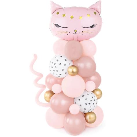 Kit Arche De Ballons Chat Rose Pour Lanniversaire De Votre Enfant