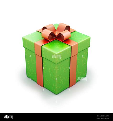 Christmas Green Gift Box Stock Photo - Alamy