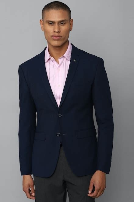 Buy Men Navy Slim Fit Solid Formal Blazer Online 789857 Allen Solly