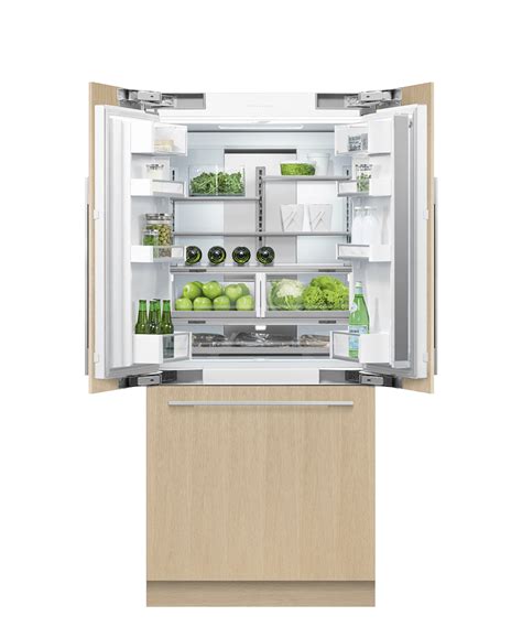 36" Integrated French Door Refrigerator Freezer, 80" Height, 16.8 cu f ...