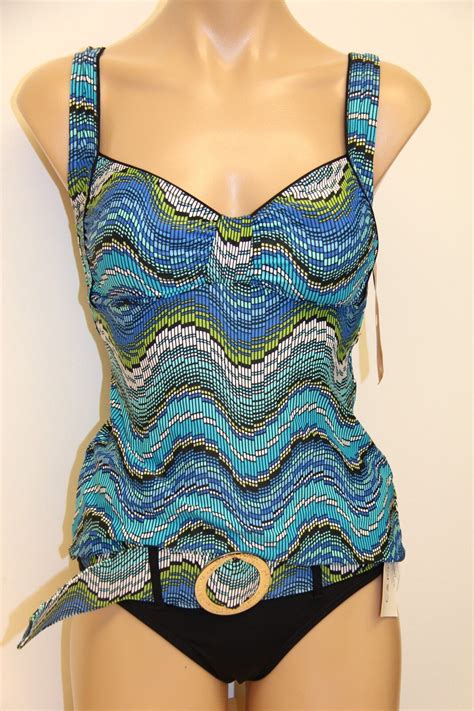 Nwt Captiva Swimsuit Bikini Pc Set Sz S Dd Tankini Belt Ebay