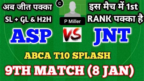 Asp Vs Jnt Dream11 Prediction Asp Vs Jnt Asp Vs Jnt Dream11 Team