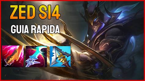 GUIA DE ZED S14 COMO JUGAR ZED RUNAS BUILDS HABILIDADES COMBOS Y