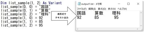 【vba】配列データをテキストファイルに表形式で出力する方法！ ヒガサラblog