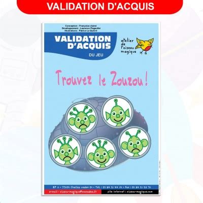 Trouvez Le Zouzou Validation D Acquis L Atelier De L Oiseau Magique