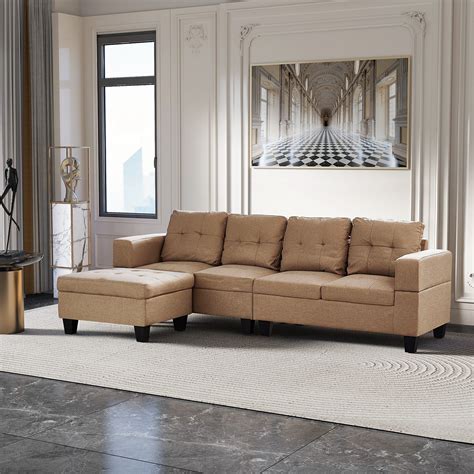 Hokku Designs Jerrilee 98.59'' Modular Sofa Chaise, Upholstered Sofa ...