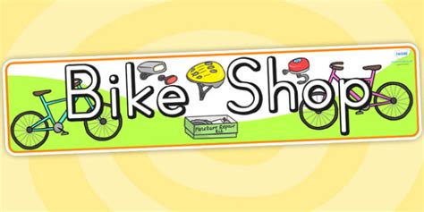 Free Bike Shop Role Play Display Banner Teacher Made