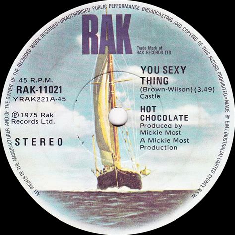 You Sexy Thing A Warm Smile By Hot Chocolate Single RAK RAK 11021