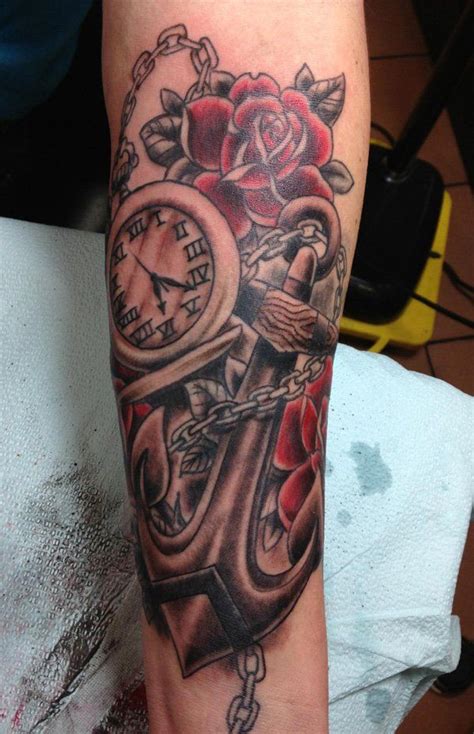 Anchor Pocket Watch Tattoo Awesome Anchor Tattoo Designs Anchor