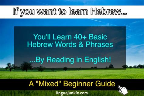 Learn 40+ Basic Hebrew Words, Phrases & Grammar