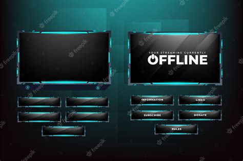 Premium Vector Live Broadcasting Screen Panel Design Vector With Abstract Shapes Online Gaming