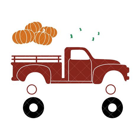 Pumpkin Truck Svg Antique Truck Svg Fall Truck Svg Vintage Etsy