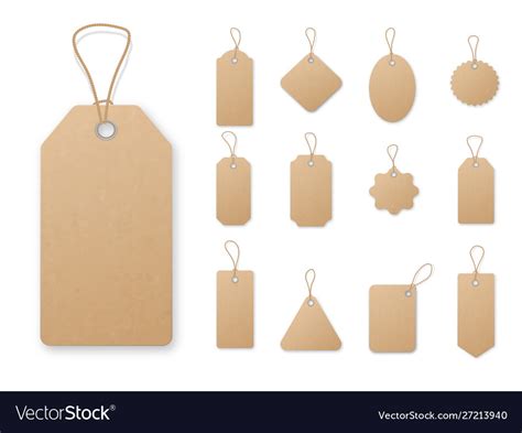 Sale tag and labels template set price Royalty Free Vector