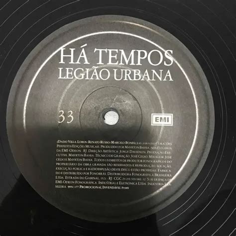 Letra De Legião Urbana Há Tempos - Lp Mix- Legião Urbana ( Há Tempos ) | MercadoLivre