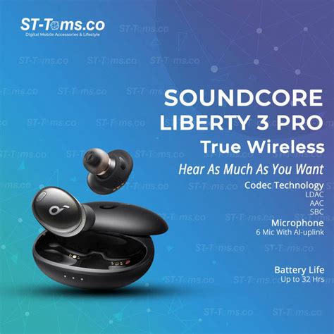 Anker Soundcore Liberty 3 Pro True Wireless Noise Cancelling Earbuds ...