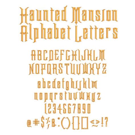 Haunted Mansion Font Letters Etsy