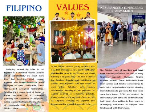 corporate trifold brochure filipino gathering   table  eat