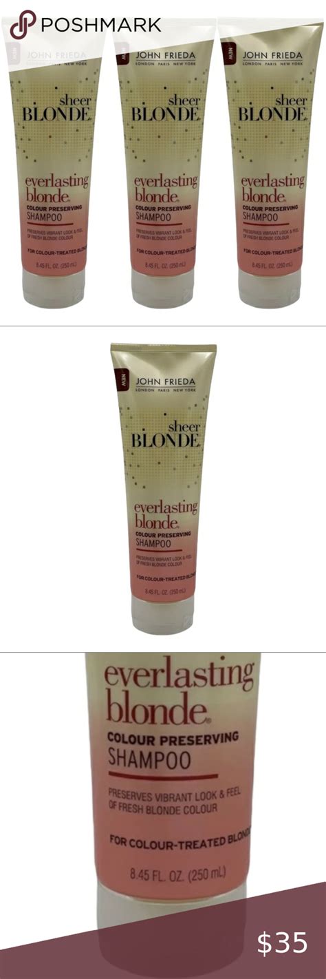 Pack John Frieda Sheer Blonde Everlasting Color Preserving Shampoo Oz Safflower Oil