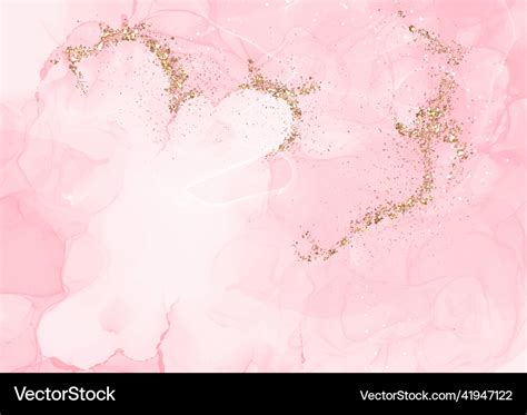 Elegant hand painted background with gold glitter Vector Image