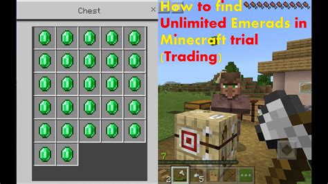 How To Find Unlimited Emeralds In Minecraft Trial Trading Youtube